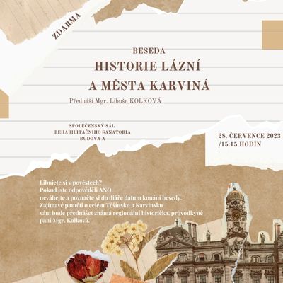 Beseda Historie lázní a města Karviná Beseda Historie lázní a města Karviná
